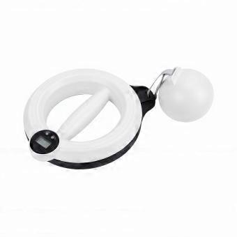 Arm Hoop White Smart Digital Display Hand Crank Arm Exerciser for Forearm Shoulder Workout Equipment
