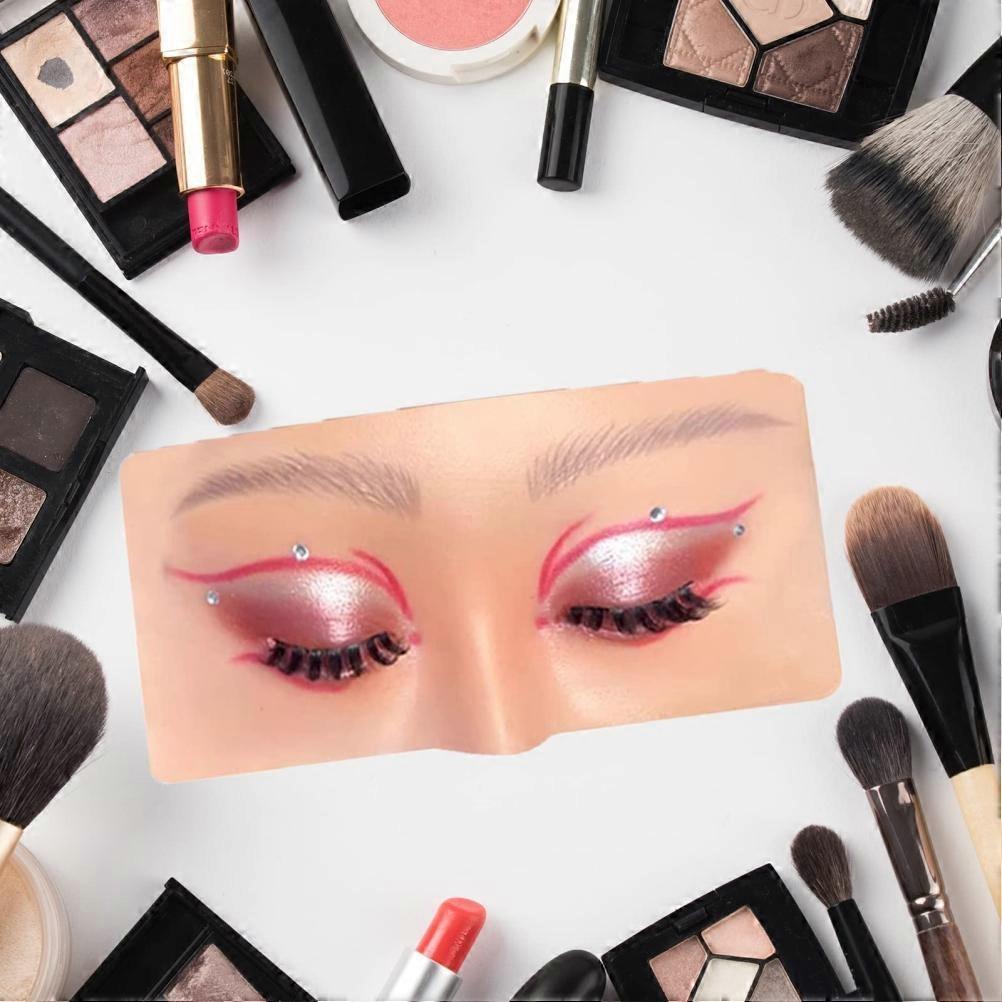 Silicone Face Eye Makeup Practice Board Realistic and Reusable Makeup Practice Training Face