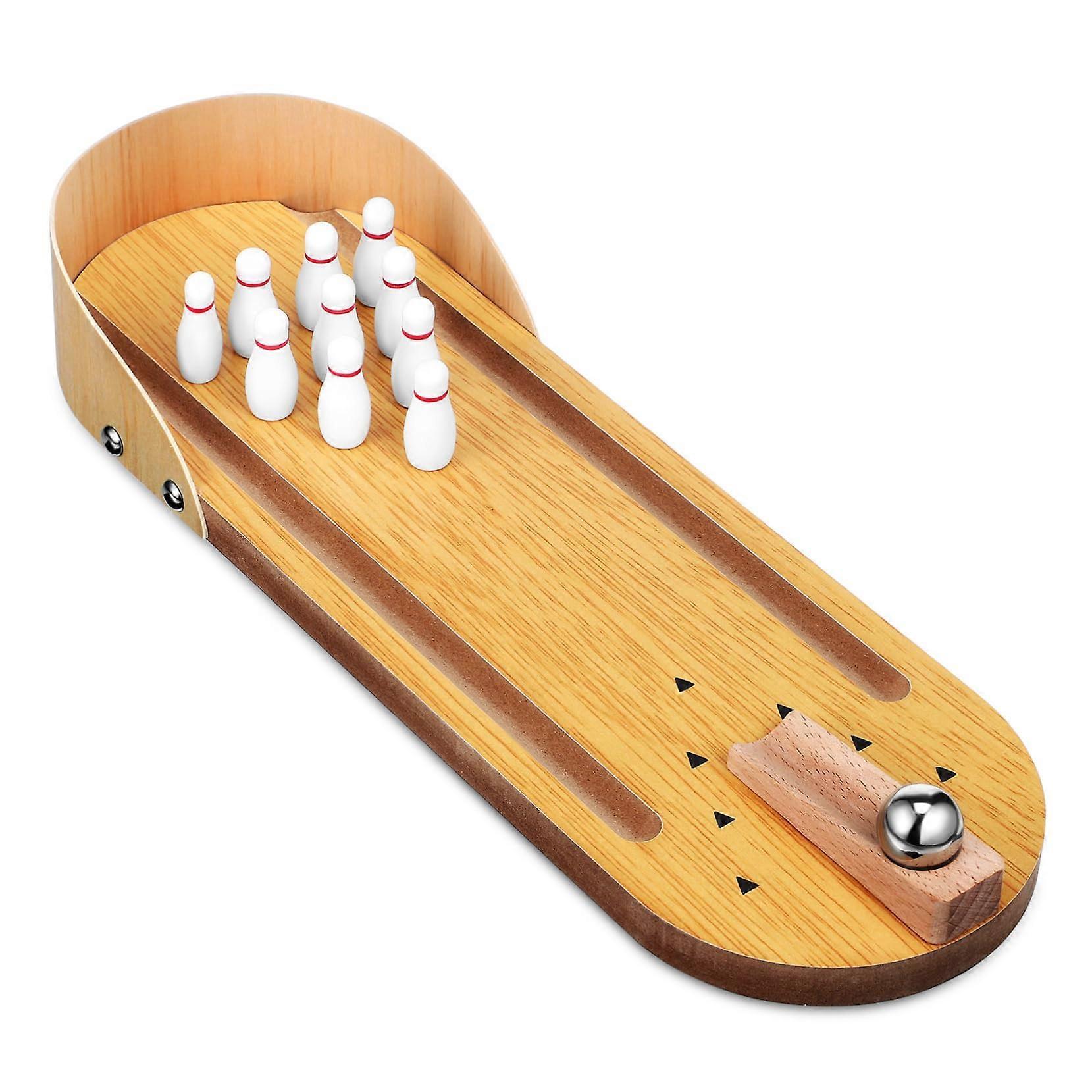 Wooden Mini Bowling Game Set