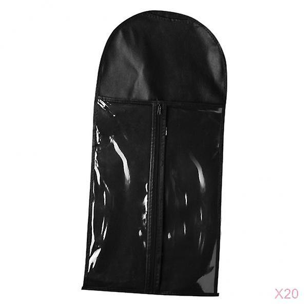 20pcs Dustproof Hair Extensions Wig Stand Storage Bag Holder Case Protector