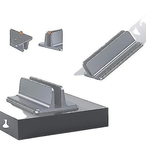 Adjustable Laptop Stand Dual Vertical Mount Space Saving