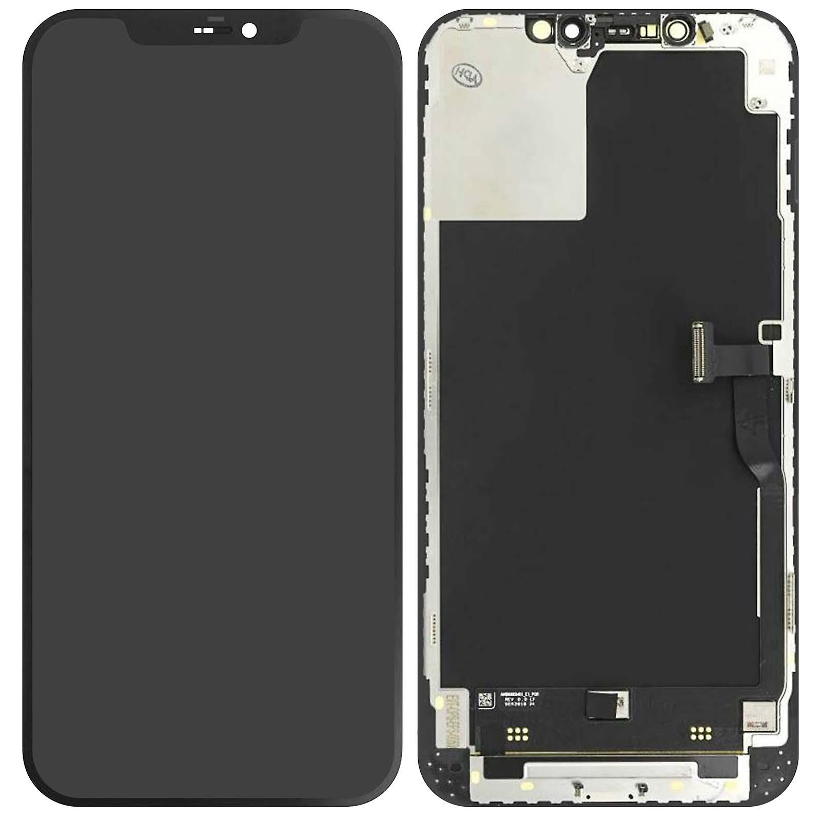 Complete iPhone 12 Pro Max Block LCD Screen Tactile Digitizer Compatible, Black