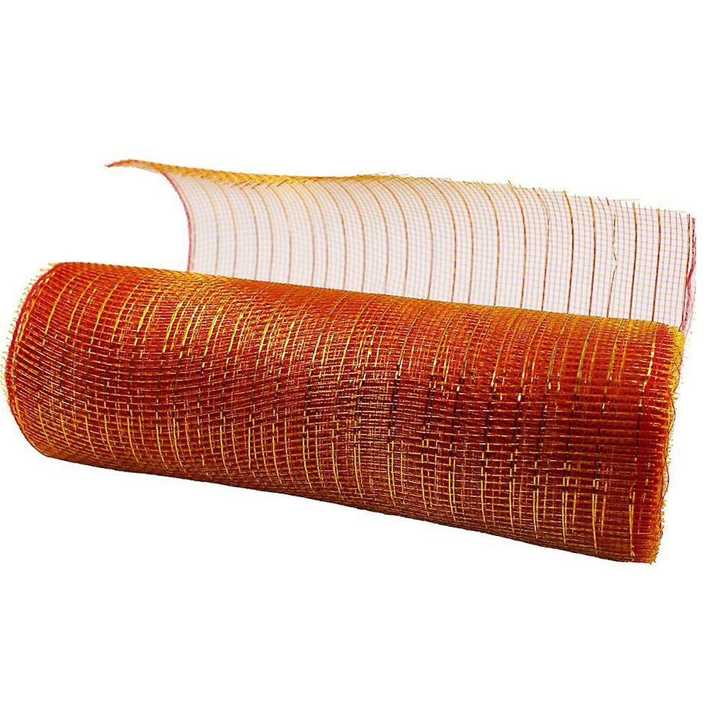 Deco Poly Mesh Ribbon - Christmas Grid Net Yarn Roll Poly Burlap Mesh Deco Mesh Wreath Supplies,Red