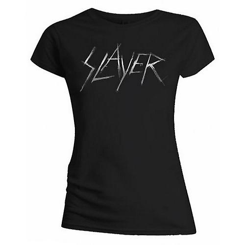Slayer Womens/Ladies Scratch Logo T-Shirt