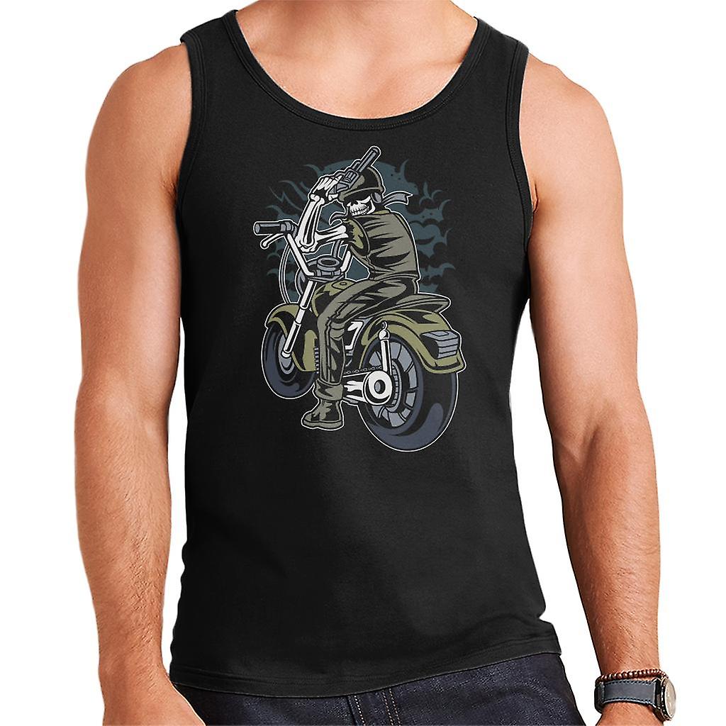 Skull Motorcycle Rider Men's Vest
