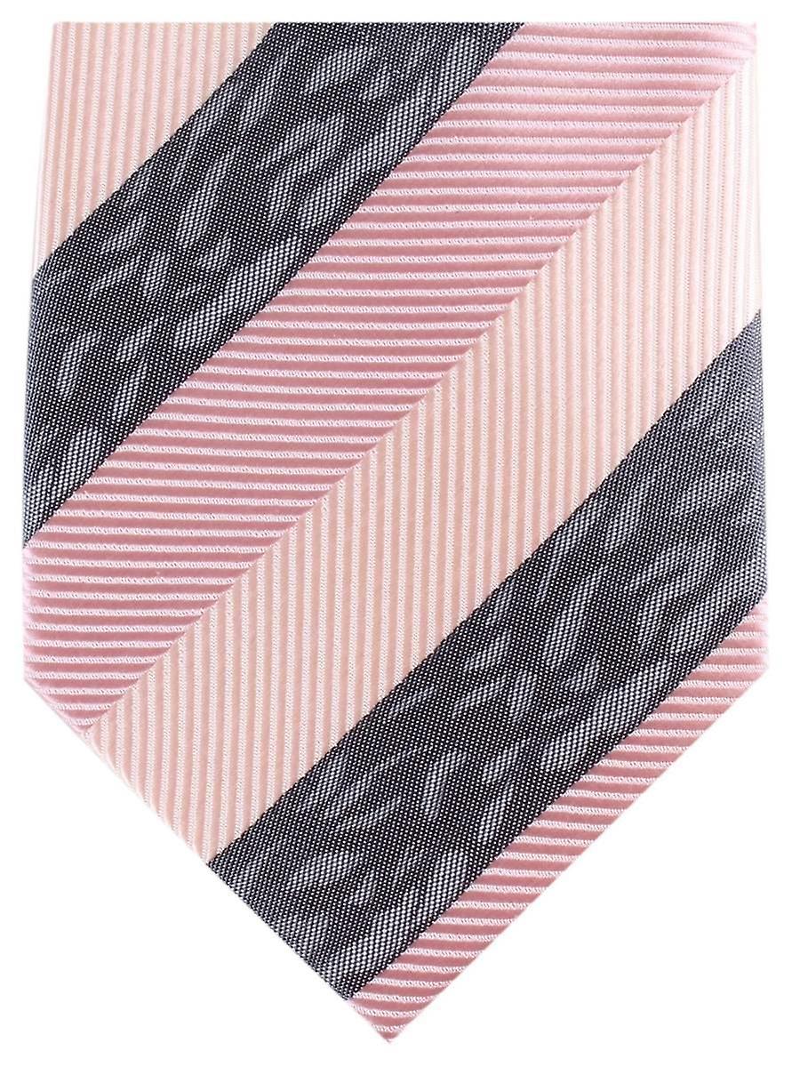 Knightsbridge Neckwear Multi Textured Regular Polyester Tie - Pink/Grey
