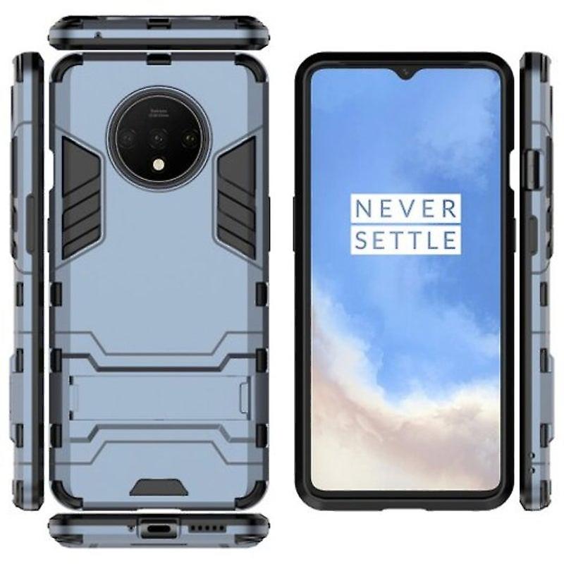 Shockproof Solid Hard With Stand Phone Case For Oneplus 7T Mist Blue Cases Covers & Skins