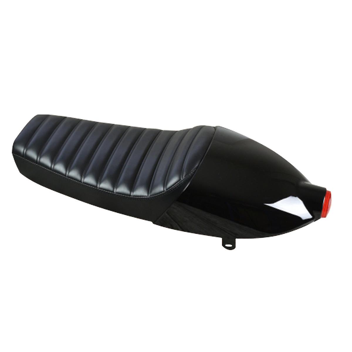 Universal Motorcycle Seat Cushion With Cover & Led Tail Brake Light - Cafe Bike E8 Diy