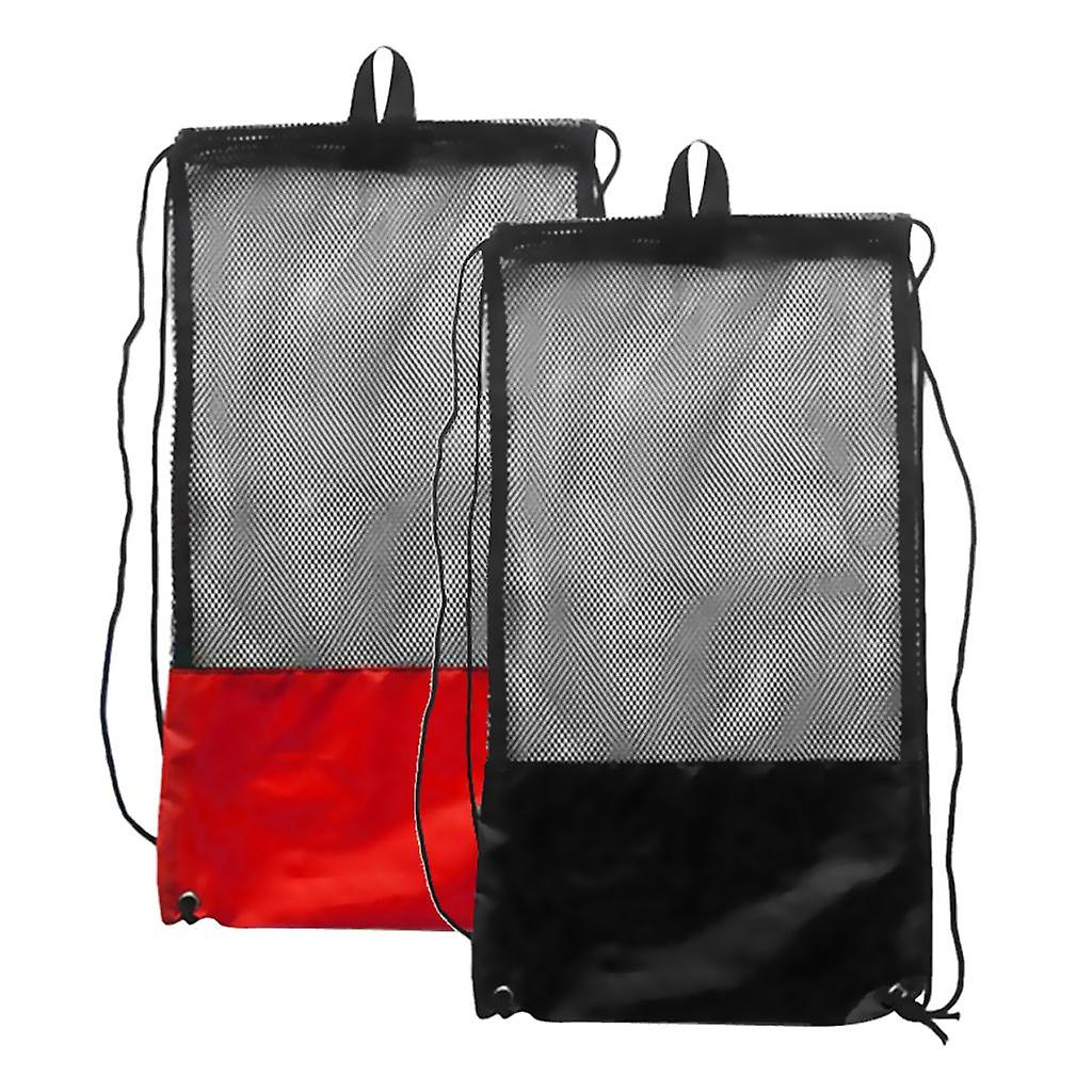 2 Pieces Mesh Drawstring Bag for Snorkeling Scuba Diving  Goggles Mask