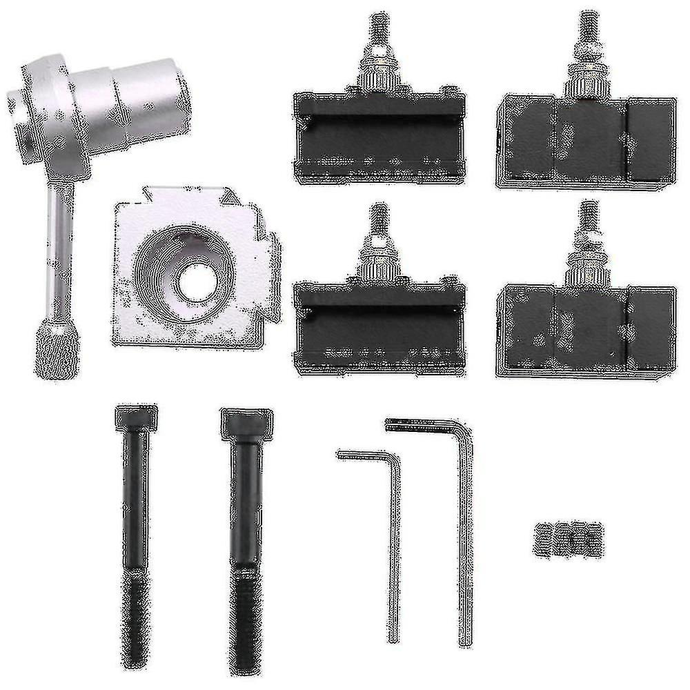 Mini Lathe Tool Holder Quick Change Tool Post Cutter Holder Screw Kit Set Boring Bar Turning Facing