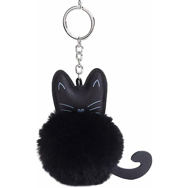 Soft and fluffy cat keychain,