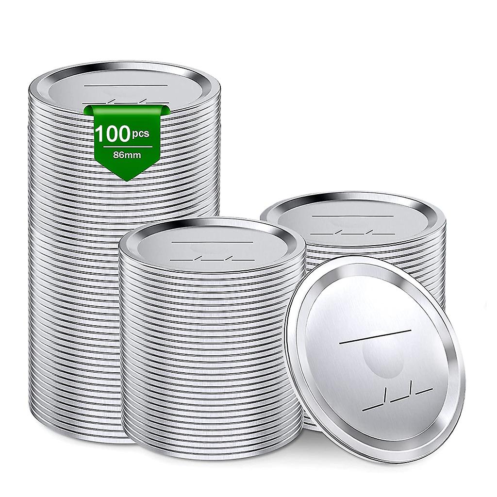 Reusable Wide/Regular Mouth Canning Lids Mason Jar Leakproof Split-Type Silver