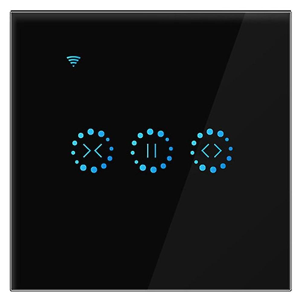 App Wifi Press Switch Roller Shutter Switch Blinds Curtain Switch -black