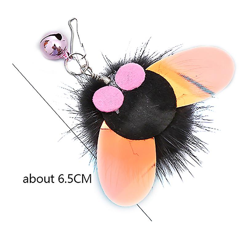 Cat Stick Replacement Head Sequins Feather Wand Teaser Cat Fuzzy Ball Toys