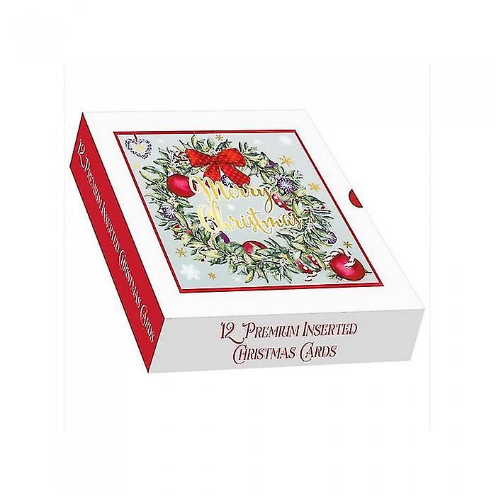 Festive Weath Square Christmas Card (pack Of 12)