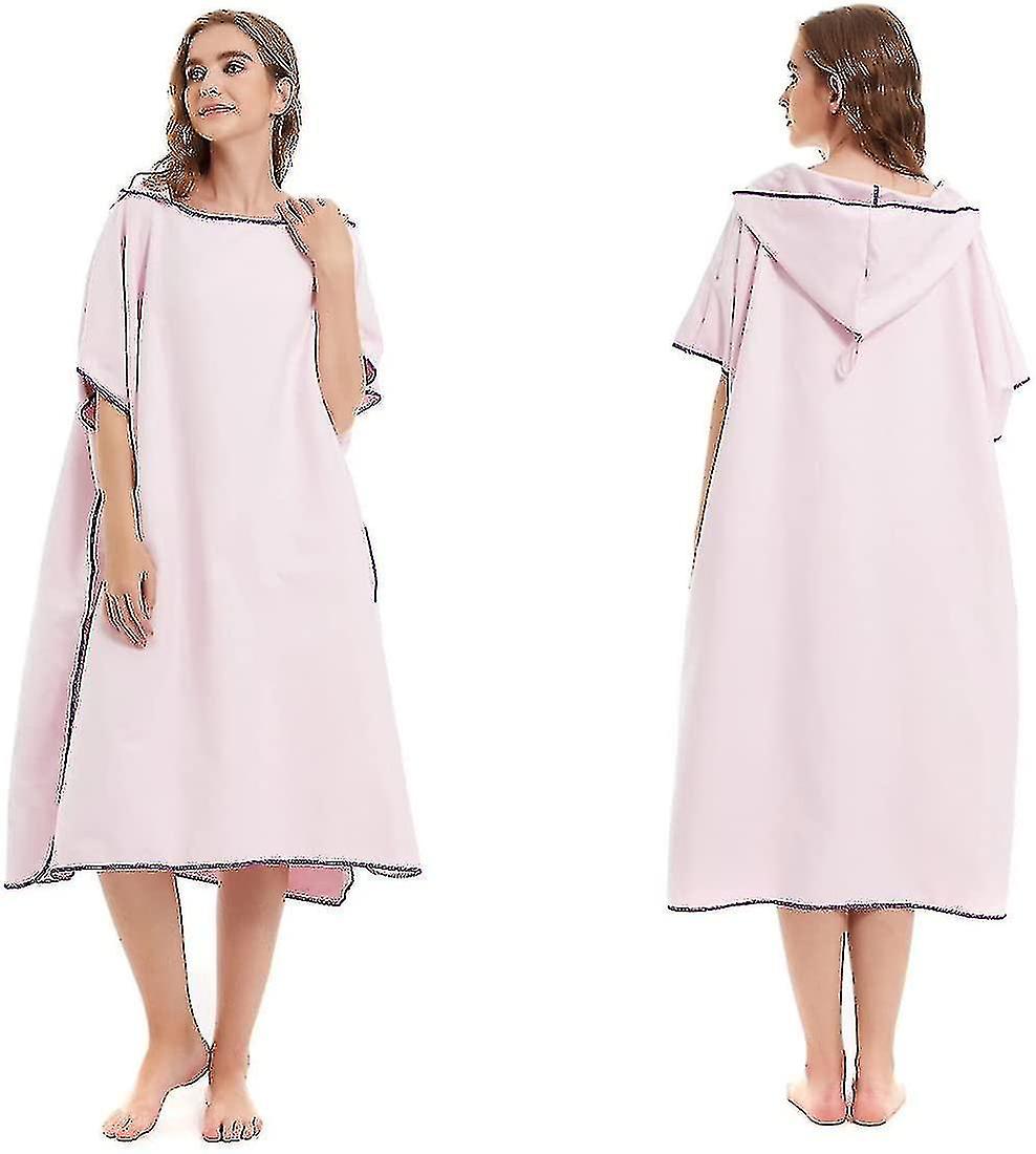Changing Towel, Changing Robe Towel Poncho With Hood For Surfing Swimming Wetsuit Changing