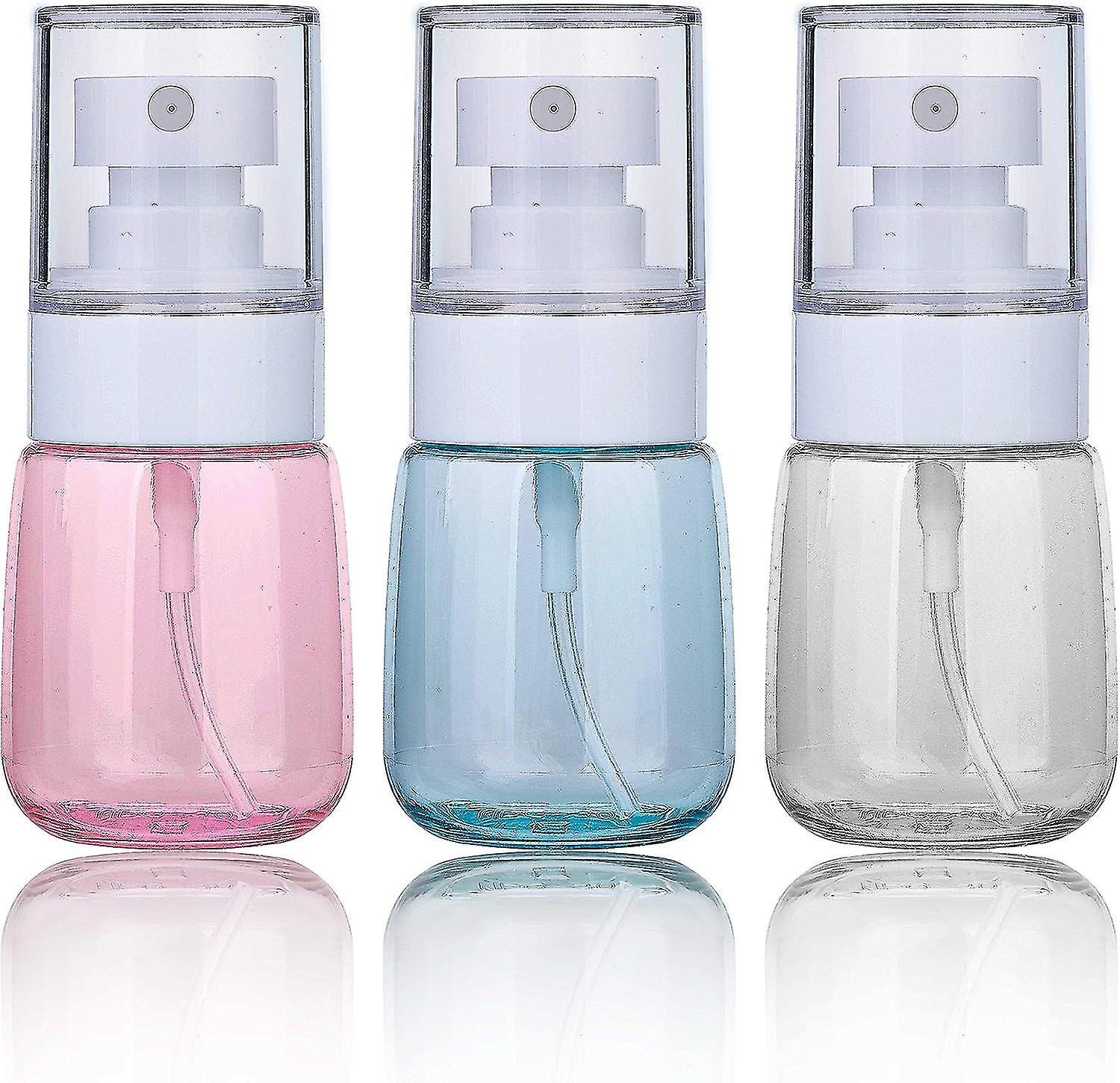 Bottiglie spray da viaggio vuote in plastica riutilizzabile trasparente 3pcs (30ml, colore casuale)