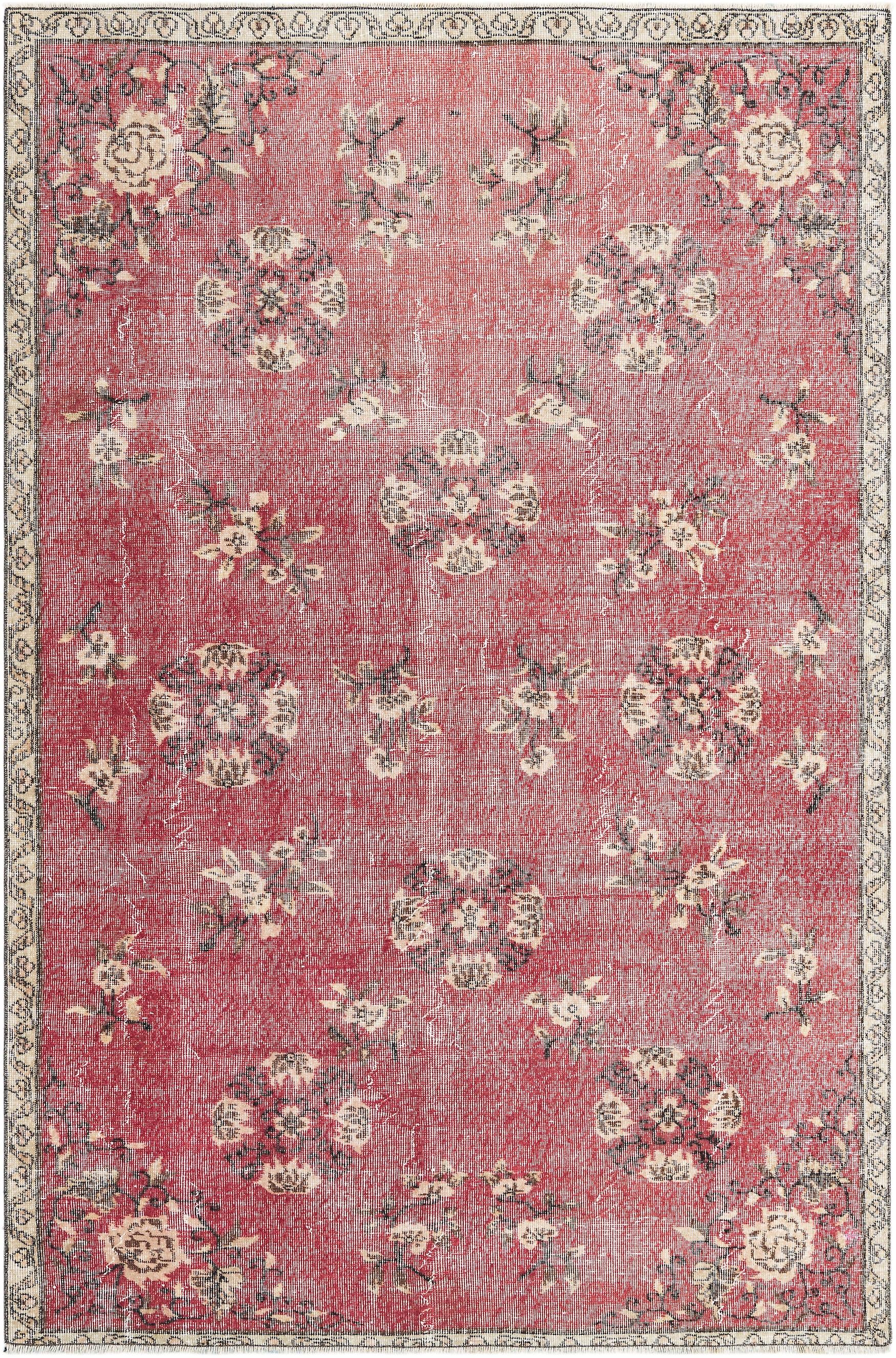 Hadorn Ultra Vintage 165x254 带米色手工火鸡地毯