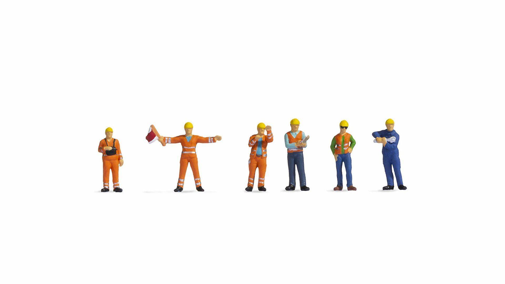 Noch N36284 Railway Shunters (6) N (1/148 - 1/160) Plastic Painted Figures [N] Scale model