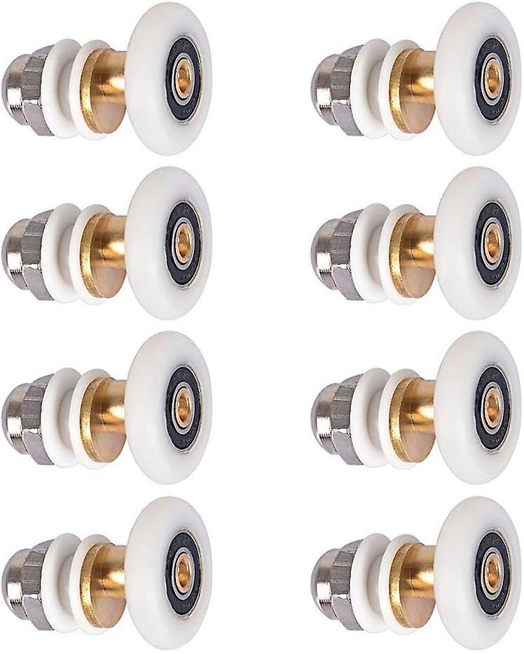 8 pieces of shower door replacement roller door sliding rollers, suitable for 25mm