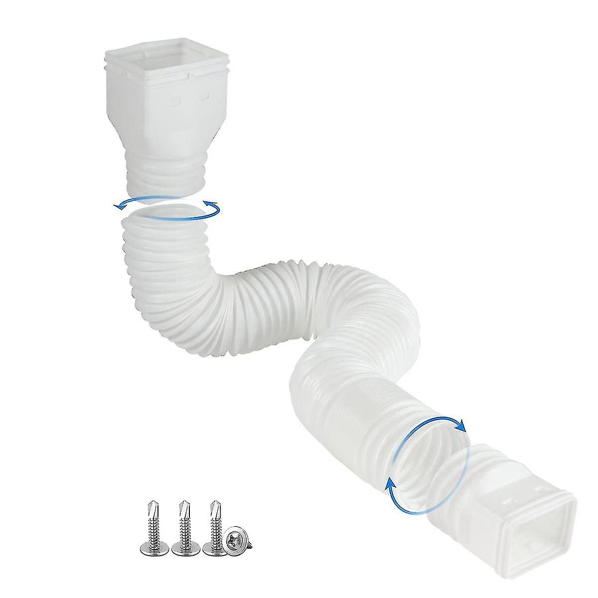 1pcs Rain Gutter Downspout Extensions Flexible,downspout Extender Diverter Extendable From 21 To 60