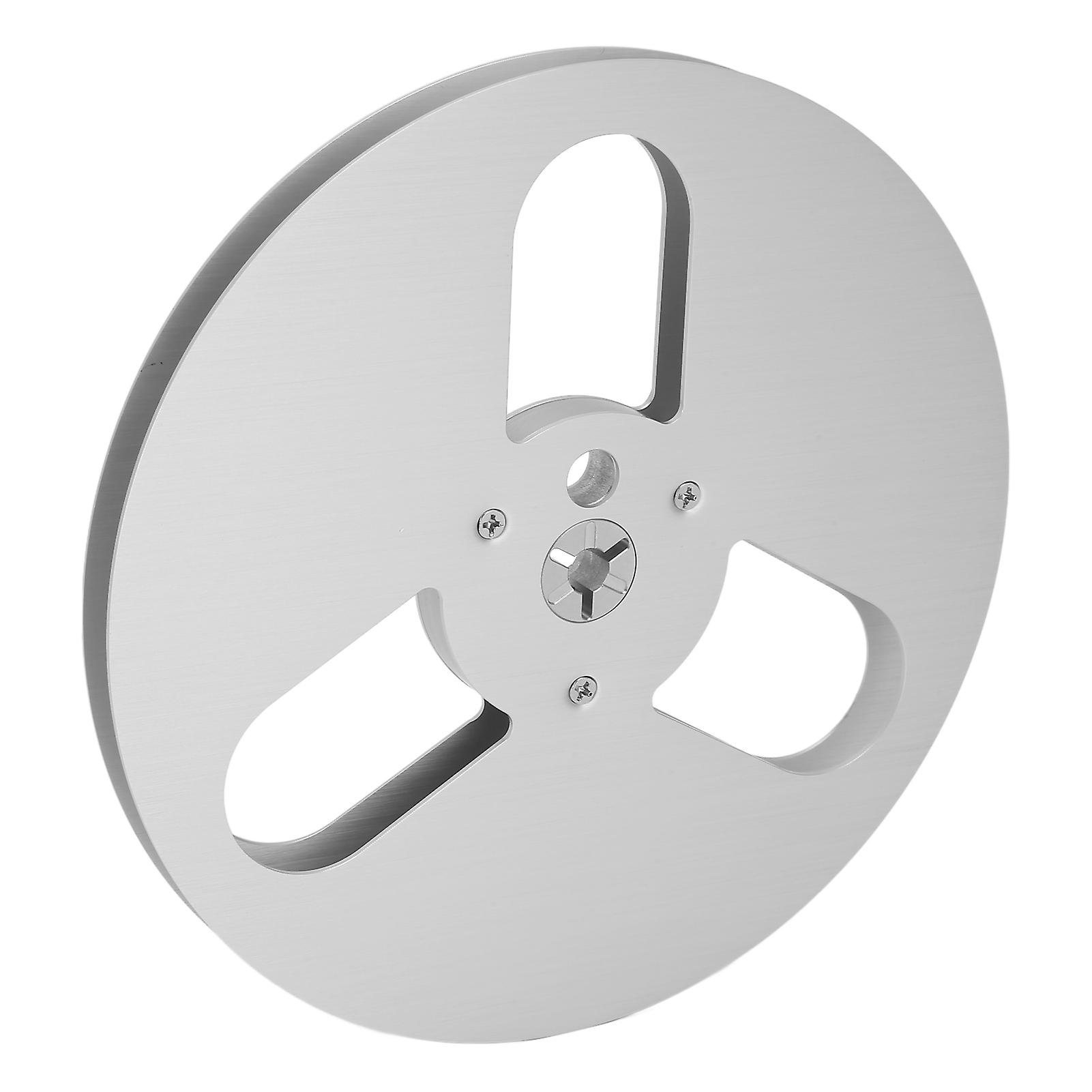 1/4 7 Inch Empty Reel 3 Hole Aluminum Alloy Opening Machine Part Takeup Reel for TEAC Silver 