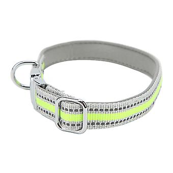 Dog Collar Can Be Engraved Adjustable Soft Puppy Collar for Small Medium Large DogsFluorescent Green M