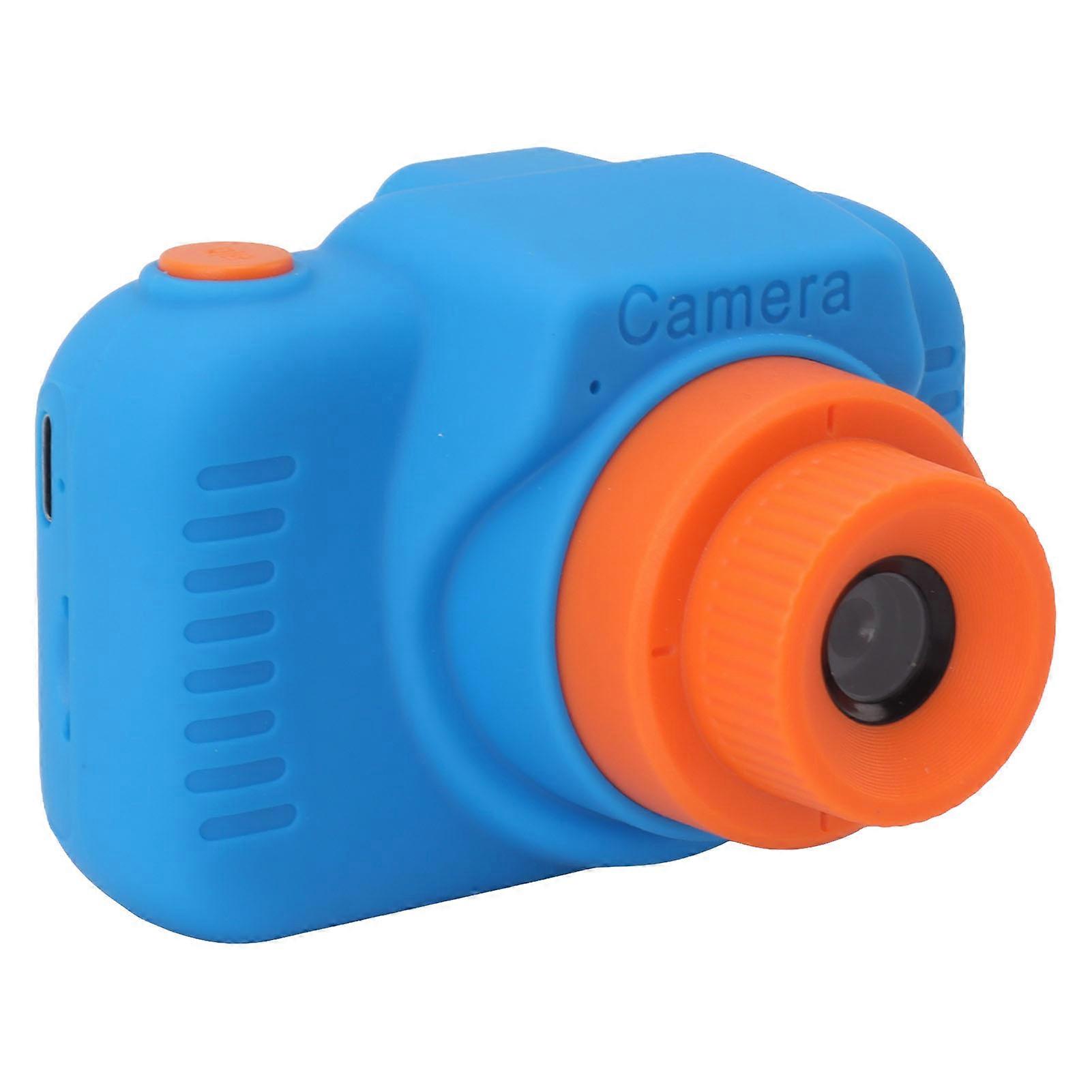 Kids Digital Camera with 32G Card High Definition Dual Lens 1080P 8X Zoom USB Rechargeable for Children Blue 