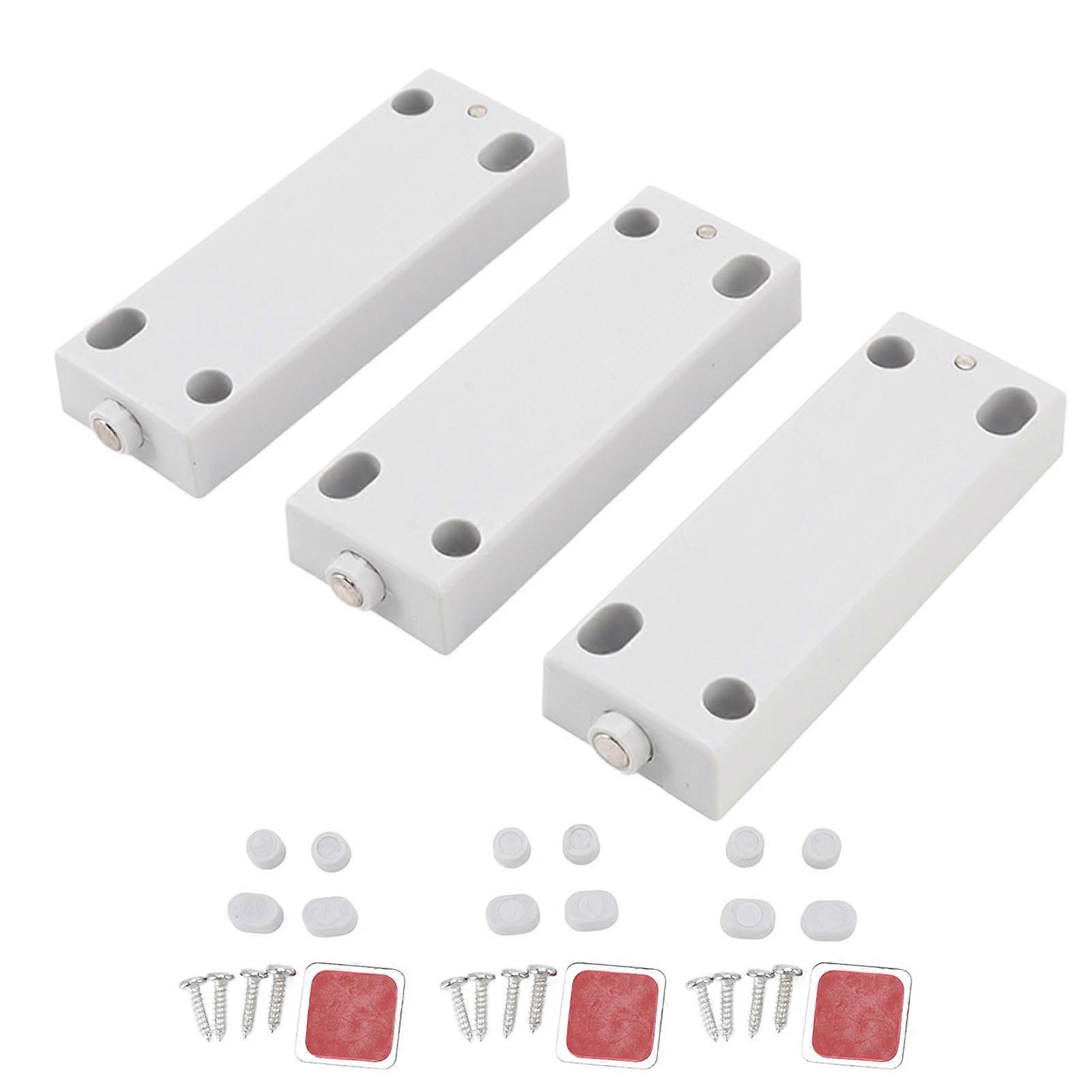 3pcs Adjustable Magnetic Push Latch Adjustable Drawer Wardrobe Magnetic Push Catch for 2.5m Cabinet Door 30‑50N