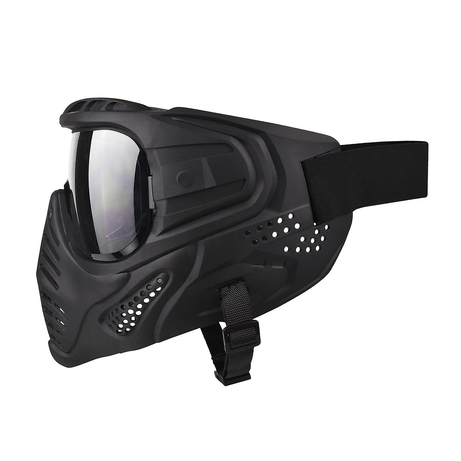 Full Face Mask Respirator Riding Perspiration Face Protector Gray Lens