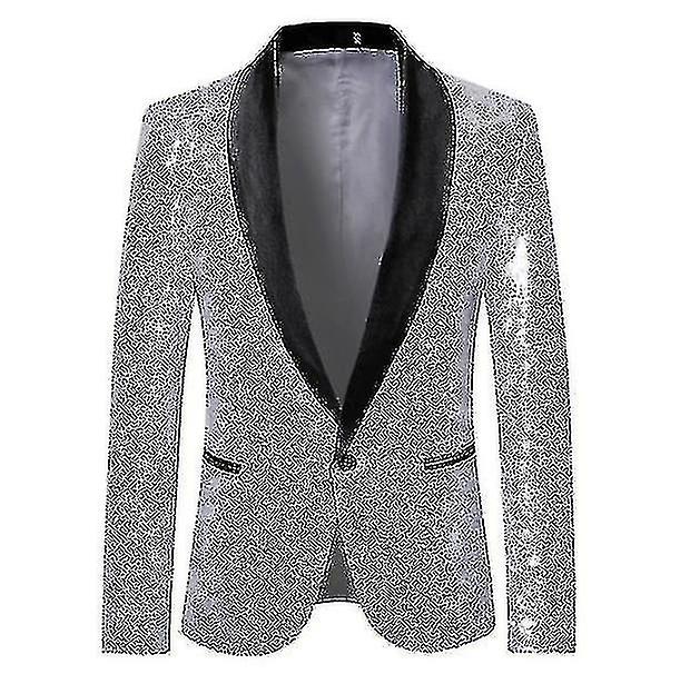 Férfi divat flitter alkalmi blézer wediing ünnepi öltöny kabát
