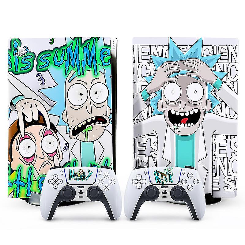 Playstation 5 Ps5 Console Sticker Disk Controllers Rick And Morty Decal Cover Decor