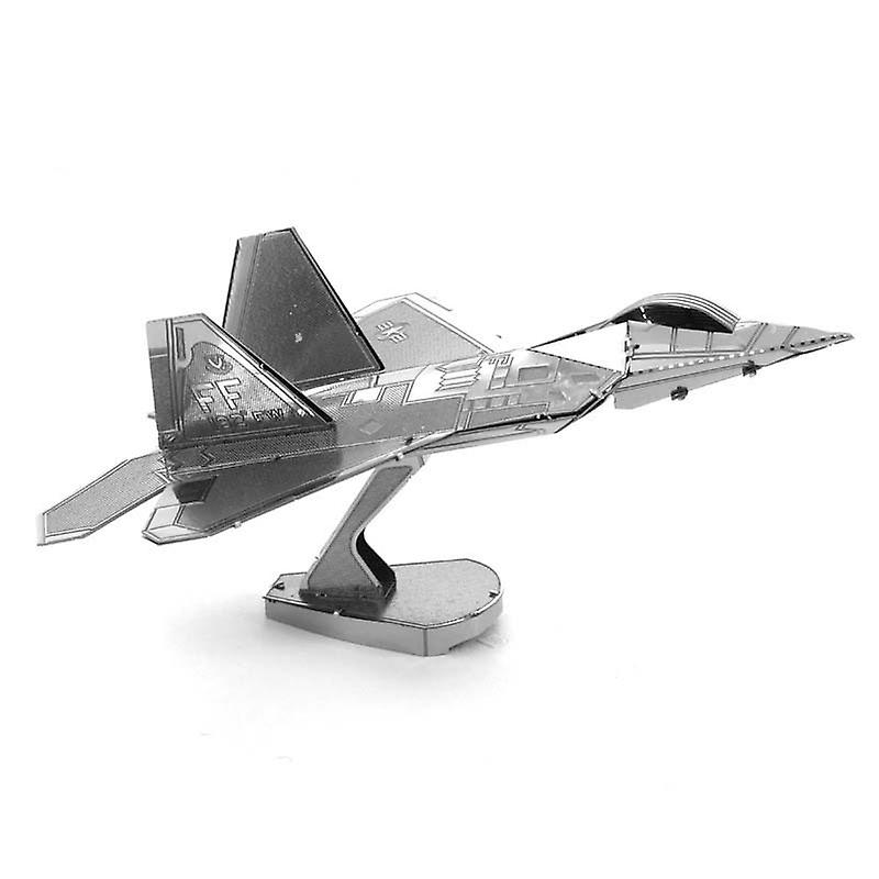 3 PCS 3D Metal DIY Model, Style: F22 Fighter F22 Fighter