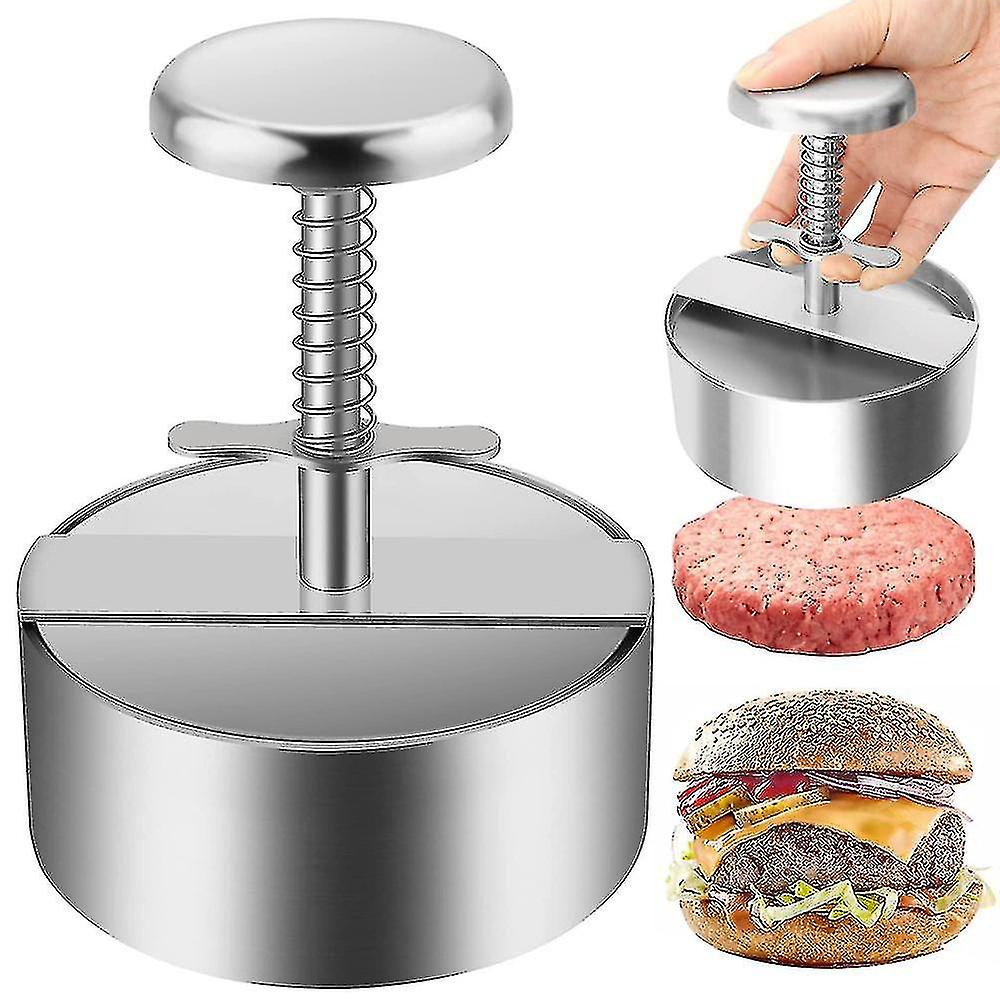 Homemiyn Burger Press, presse à hamburger en acier inoxydable de qualité supérieure, machine à galettes à hamburger réglable-YUHAO
