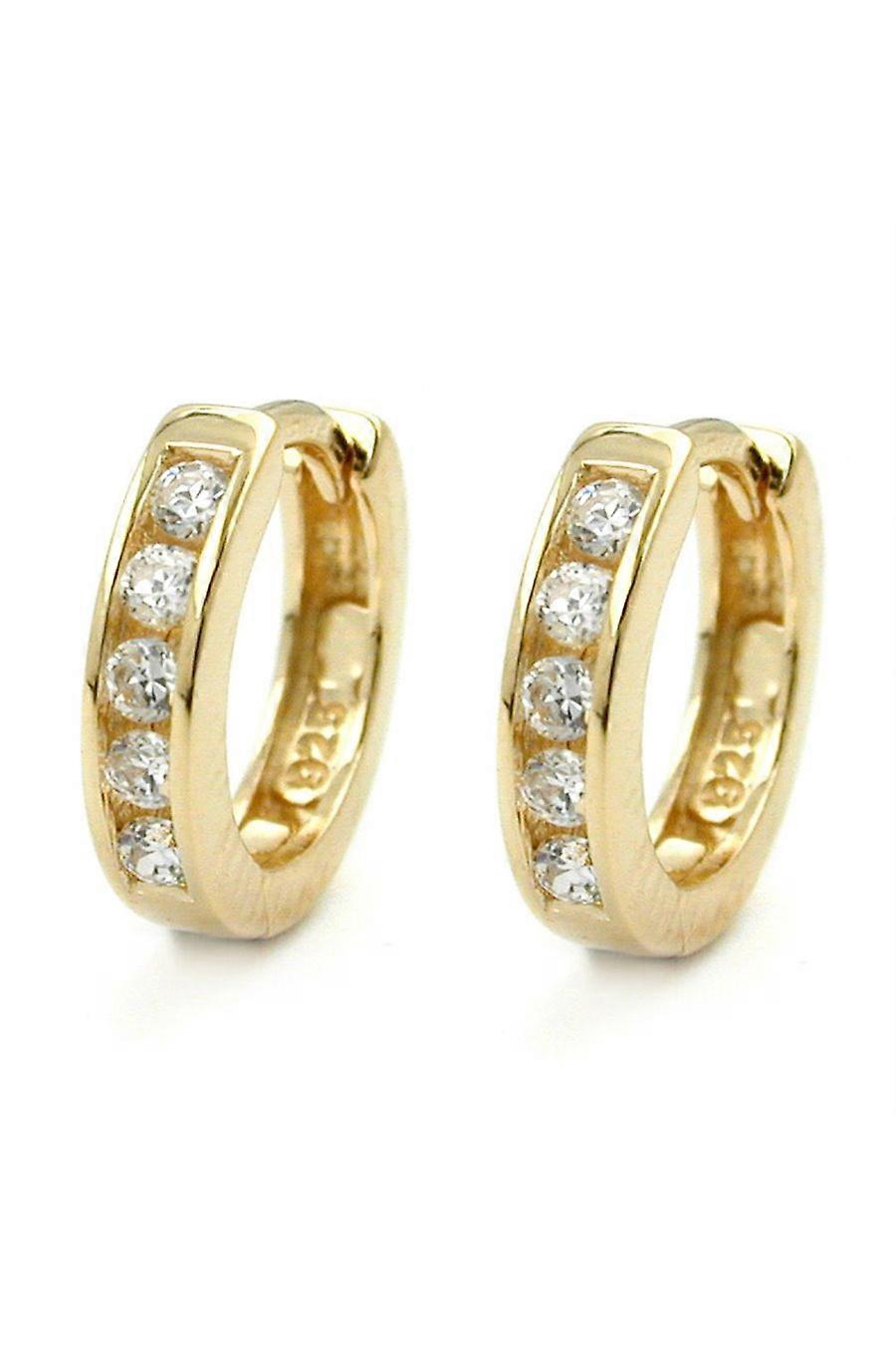 Hoop Earrings Gold Plated Silver 925 - Gl91797