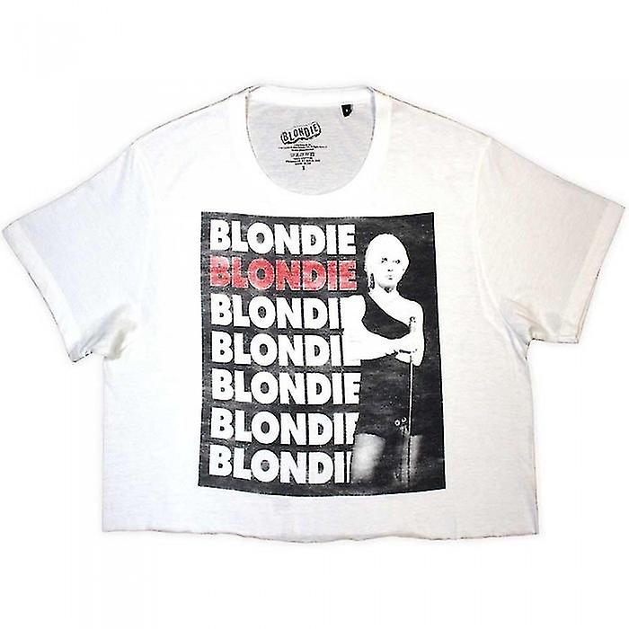 Blondie Womens/Ladies Stacked Logo Crop Top