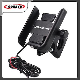 Upgrade Universal Metal Chargable Motorcycle Rearview Mirror Mobile Phone Stand Su For HONDA PCX 125 PCX 150 PCX125 PCX150~7892