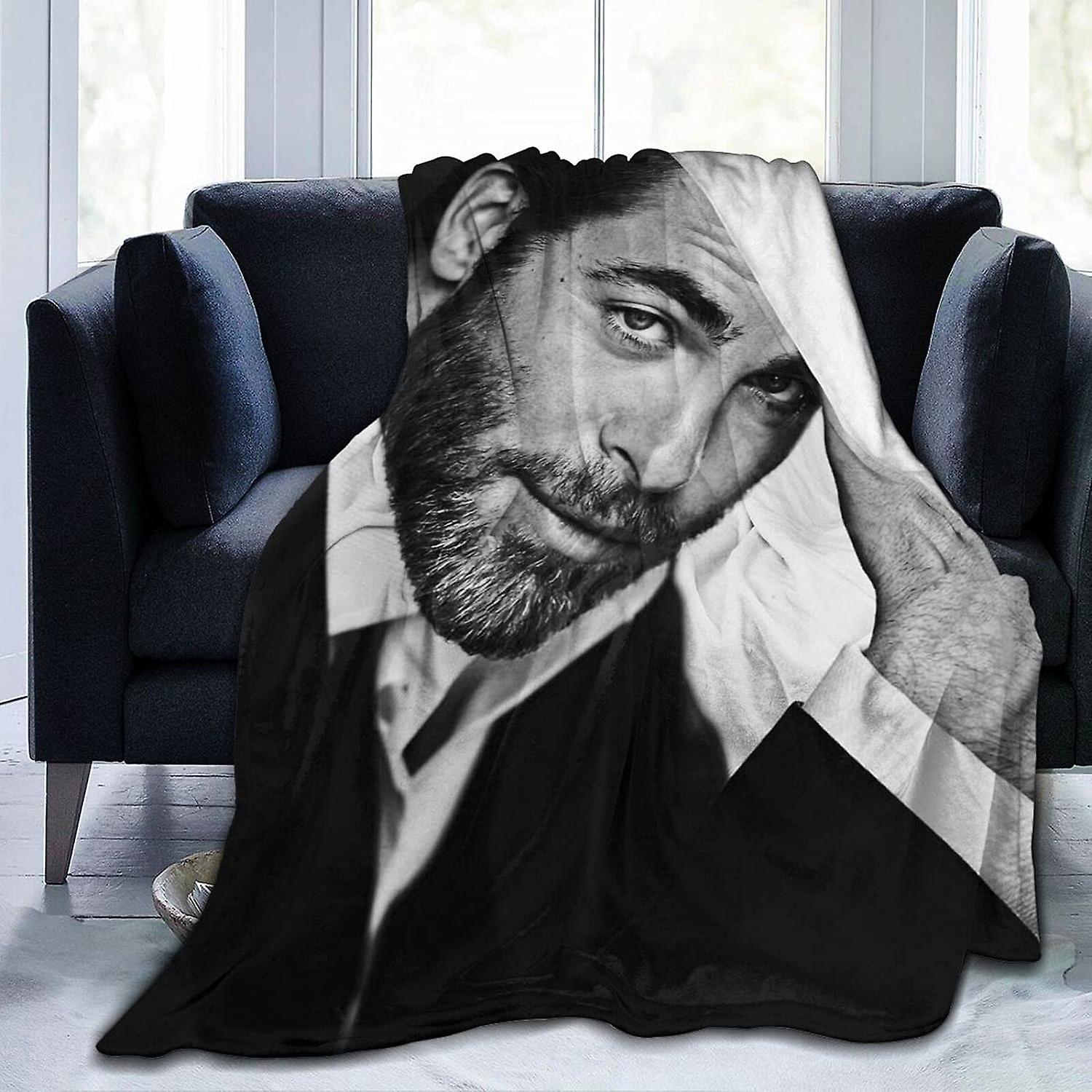 Chris Pine Tæppe 3D Print Fleece Flannel Tæppe, Microfiber sengetøj tæppe, Komfortabelt og varmt tæppe til stuen Soveværelse Indretning Gave til Fami
