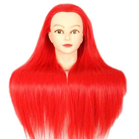 Long High Temperature Fiber Hair Training Head Model Dummy Practice Mannequin