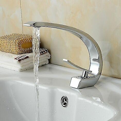 Chrome plated brass bathroom basin faucet