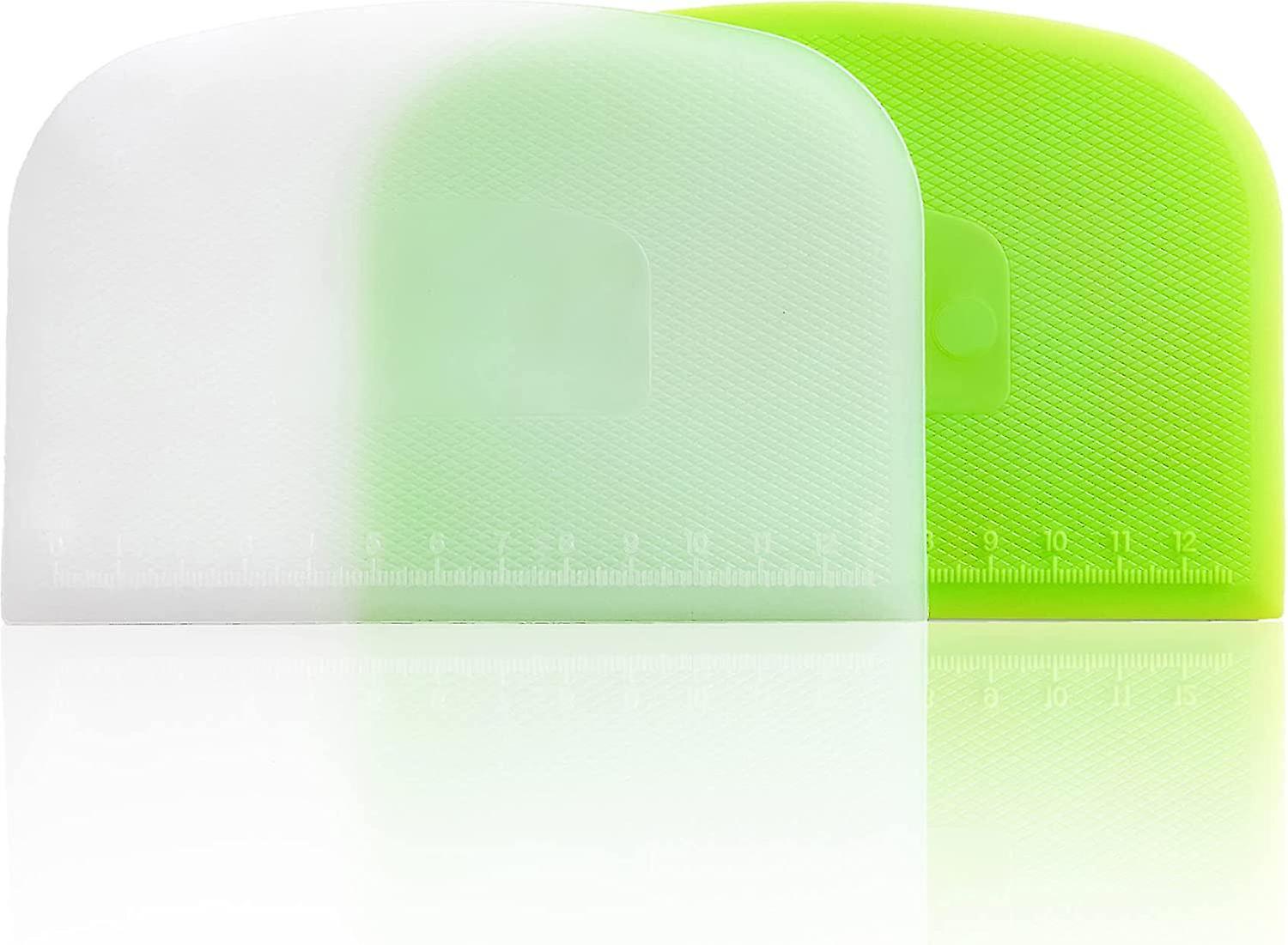 Dough Scraper Bowl Scraper Flexible Unbreakable Plastic Scrape with Scale