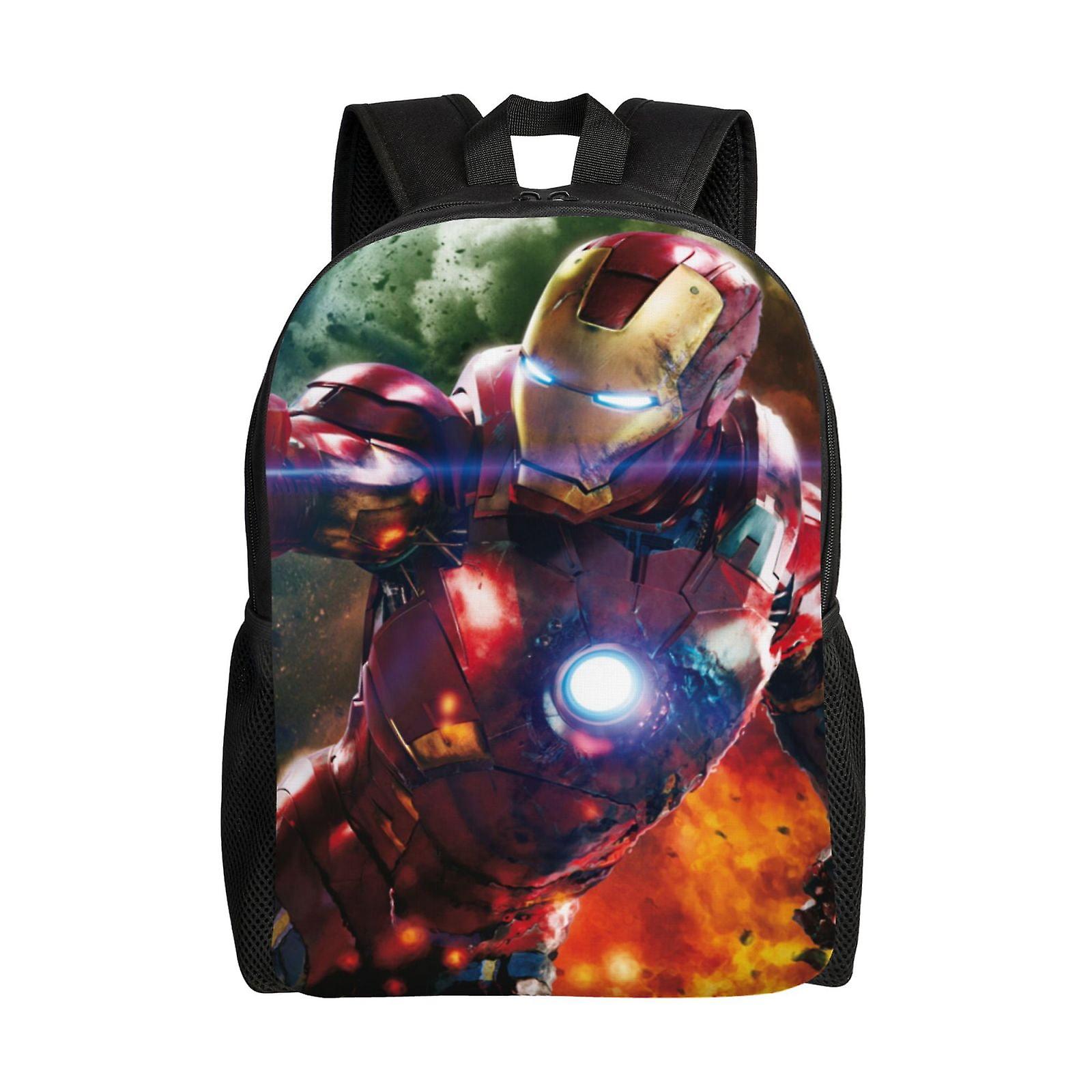 Iron Man Backpack, Travel Laptop Backpack, Water Resistant College School Computer Bag, Durable