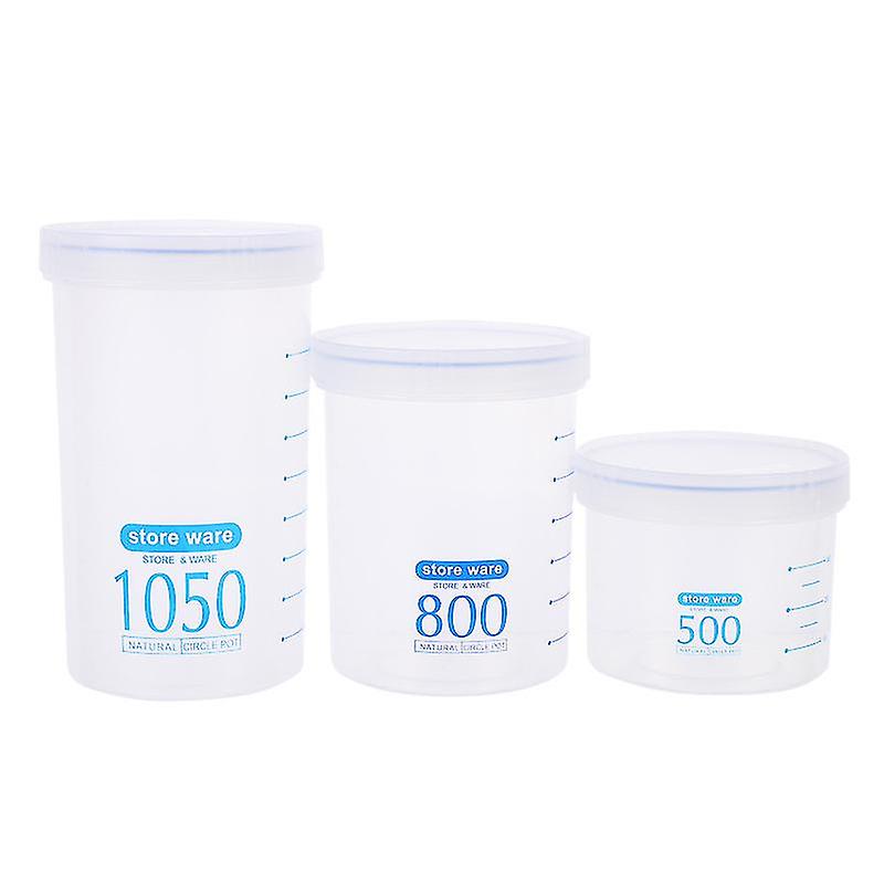 3pcs Plastic Airtight Tanks
