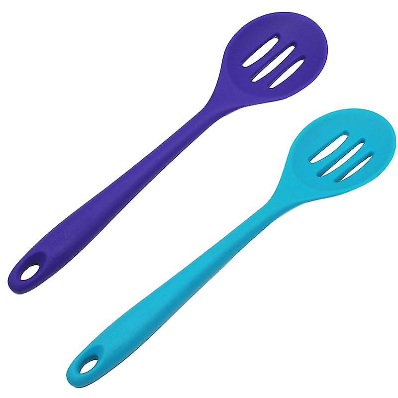 2pcs Silica Gel Slotted Spoon