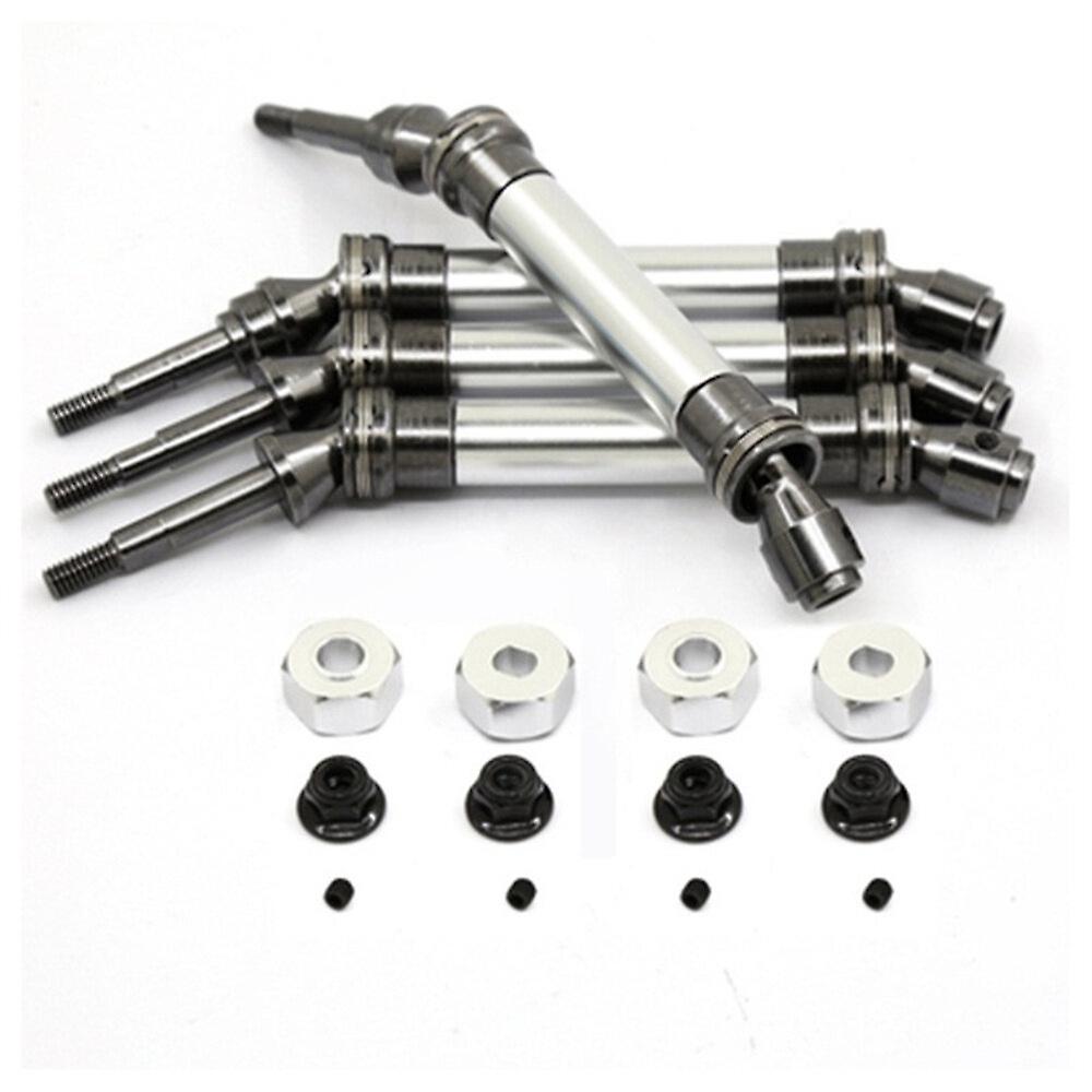 Upgraded Metal Front Rear CVD Drive Shaft w/ Hex Adapter for SLASH 4x4 Huan QI 727 1/10 RC Cars Vehi