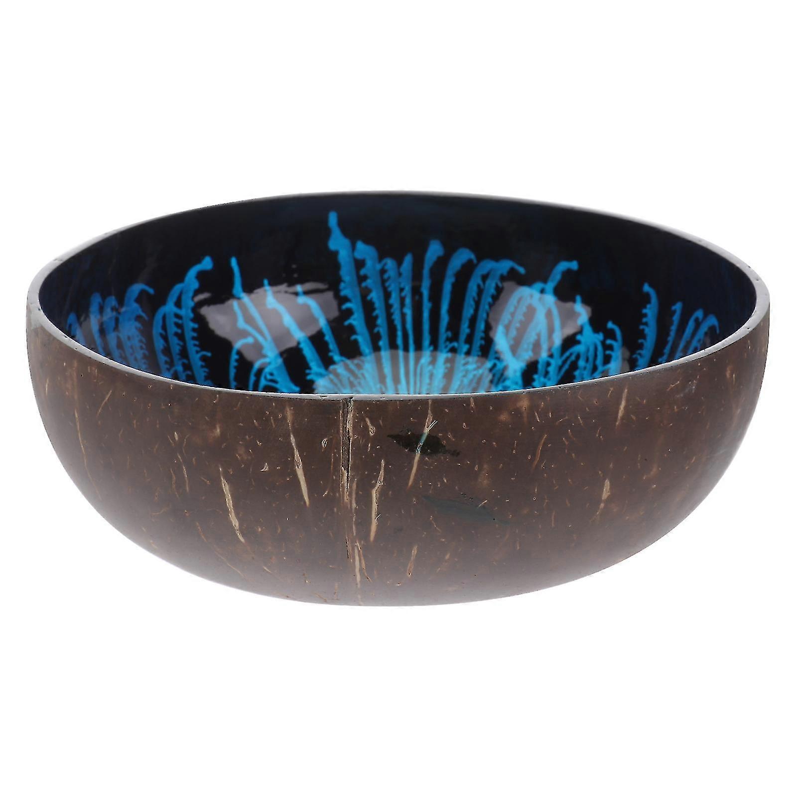 Natural Coconut Shell Bowl Storage Bowl Candy Container Nuts Holder (Pattern 3) Z