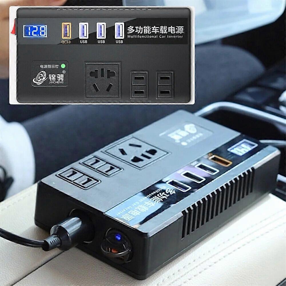 Car Power Inverter DC To AC Charger Adapter For 12V 24V To 220V 1~Port QC3.0 Fast Charging Digital Display Inverter For Cell FN9U2475