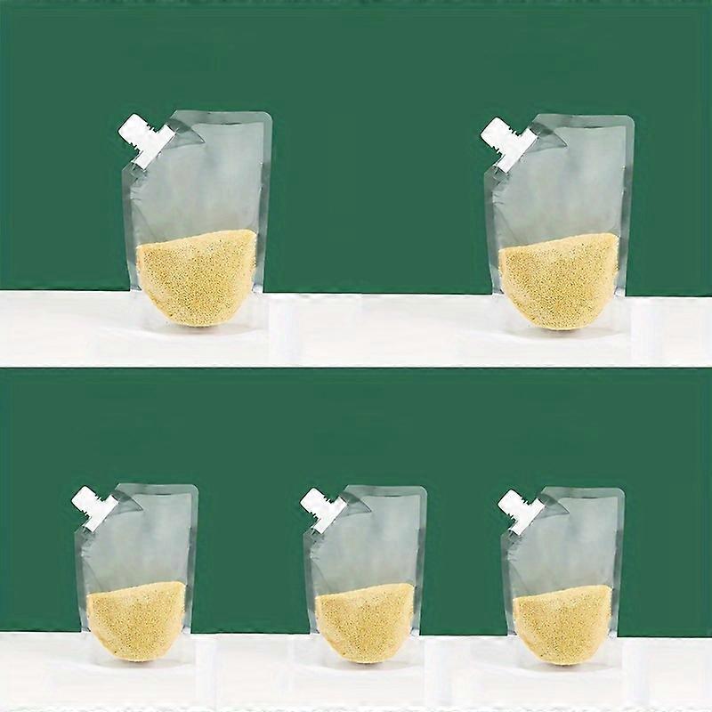 5PCS Reusable Storage Bags - Leak-Proof, Airtight, Odor-Free - Convenient Handle & Nozzle - Ideal for Food Preservation - Perfect for Liquids, Meats,