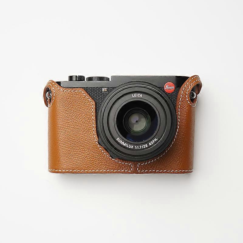 For Leather Camera Case Video Half Bag Camera Bodysuit For Leica Q2 Camera Handmade Style Leather With Palm Gra Typ116