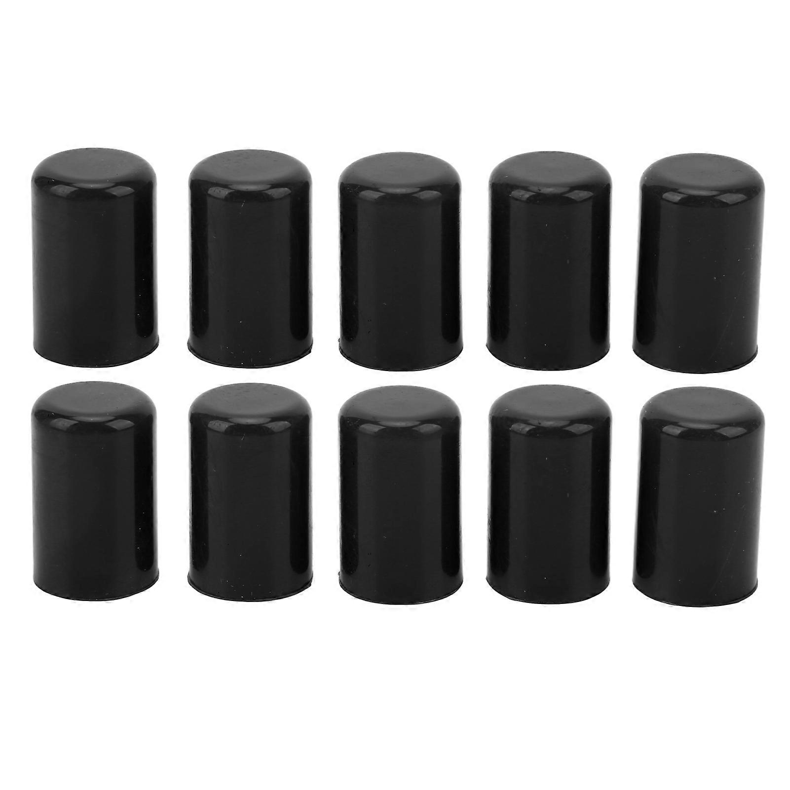 10 Stück Silikon-Blindkappe Universal-Ansaug-Vakuumschlauch-Endstopfen Innendurchmesser 14 mm Schwarz